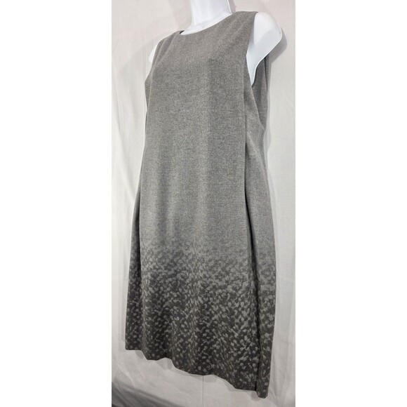 EMPORIO ARMANI Womens Virgin Wool Sheath Dress Minimalist Pockets Gray Italy 38 - Picture 7 of 16